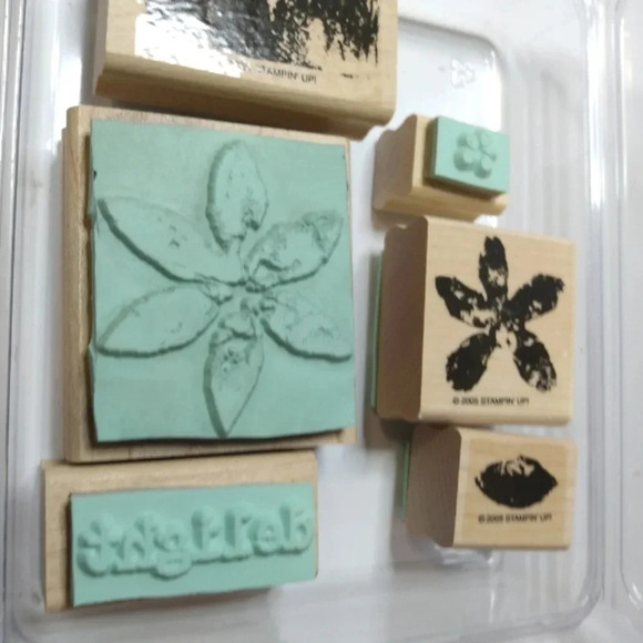 Stampin' Up Rubber Stamps Bundle-Distressed Flowers, delight, Dream-Retired Set - Picture 8 of 8